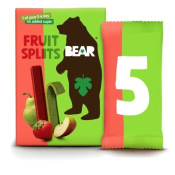 Bear Fruit Splits Strawberry & Apple (5 x 20g)