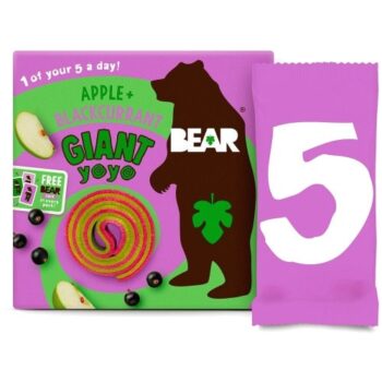 Bear Giant Fruit Yoyos Apple & Blackcurrant Multipack (5 x 20g)