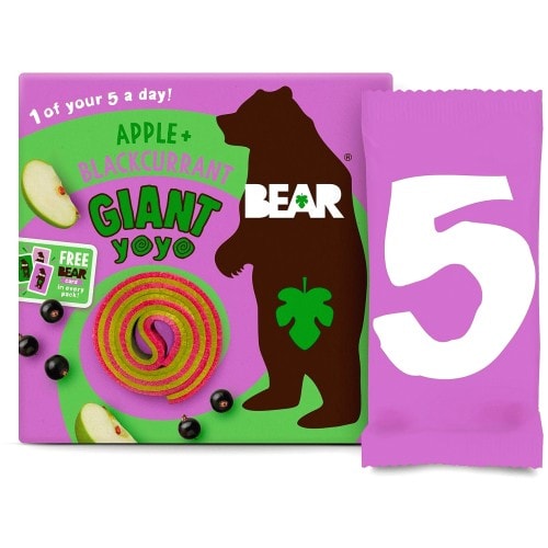 Bear Giant Fruit Yoyos Apple & Blackcurrant Multipack (5 x 20g)