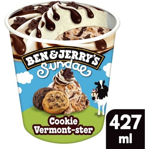Ben & Jerry's Cookie Vermont-ster Sundae Chocolate Chip Ice Cream Tub (427ml)