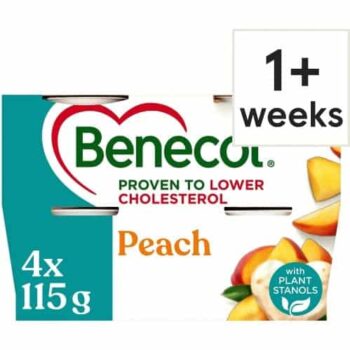 Benecol Peach Yogurt (4 x 115g)