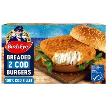 Birds Eye 2 Breaded Cod Fish Burgers