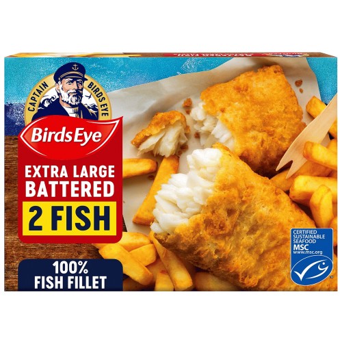 Birds Eye 2 MSC XL Battered Fish Fillets (320g)