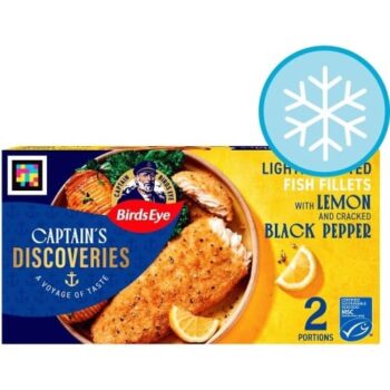 Birds Eye Lightly Dusted Lemon & Pepper Fish Fillets (2 x 280g)
