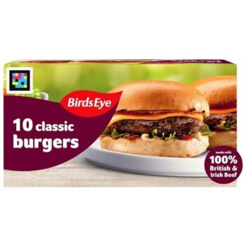 Birds Eye Original Beef Burgers with Onions (10 x 567g)