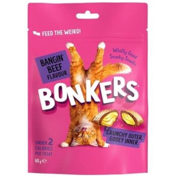 Bonkers Cat Treats Dry Bangin' Beef Flavour 2.1 oz