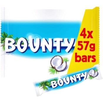 Bounty Coconut & Milk Chocolate Snack Bars Multipack (4 x 57g)
