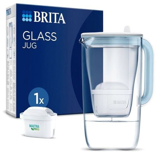 BRITA Glass Water Filter Jug Light Blue (2.5L) (1.28kg)