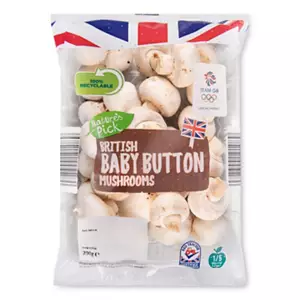 British Baby Button Mushrooms