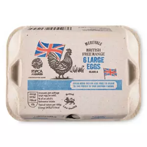 British Large Free Range Eggs 6 Pack