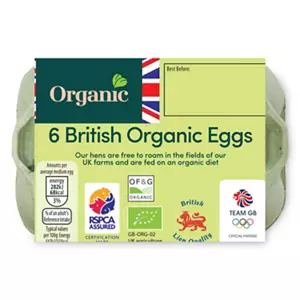 British Organic Eggs 6 Pack
