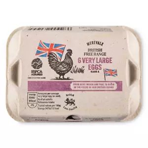 British Very Large Free Range Eggs 6 Pack