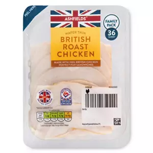 British Wafer Thin Roast Chicken Family Pack 36 Slices