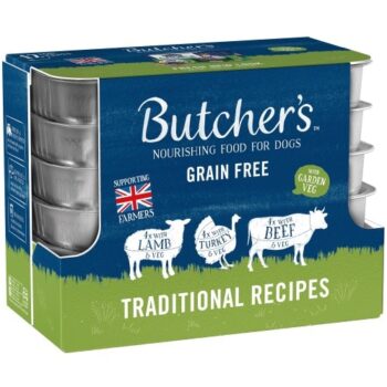 Butcher's Grain Free Adult Dog Food Trays 12x150 Traditional Recipes (12 x 150g)