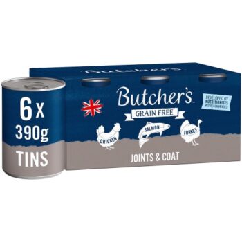 Butcher's Grain Free Joints & Coat Dog Food Tins (6 x 390g)