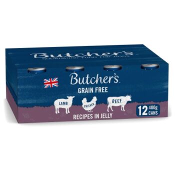 Butcher's Meaty Recipe in Jelly Dog Food Tins (12 x 400g)