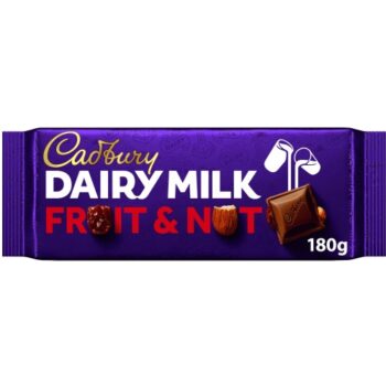 Cadbury Dairy Milk Fruit & Nut Chocolate Bar (4 x 180g)