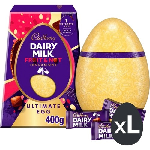 Cadbury Dairy Milk Fruit & Nut Inclusions Ultimate Egg (400g)