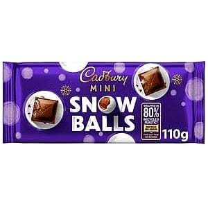 Cadbury Dairy Milk Mini Snowballs Chocolate Bar (110g)