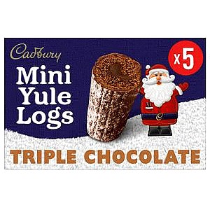 Cadbury Mini Yule Logs Triple Milk Chocolate Cakes Pack (5)