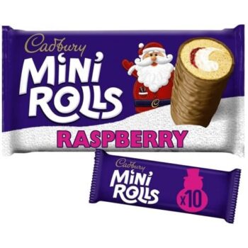 Cadbury Raspberry Mini Rolls Family Size (10)