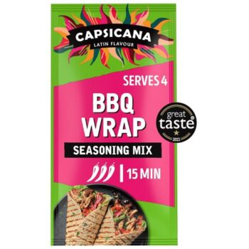 Capsicana Brazilian Smoked Paprika & Spices Fajita Seasoning Mix Medium & Capsicana Paprika Brazilian BBQ Wrap Seasoning Mix (28g)