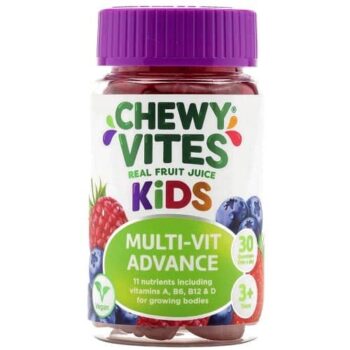 Chewy Vites Kids Multivitamin Advance Real Fruit Juice Gummies 3+ Years One A Day 30 (30)