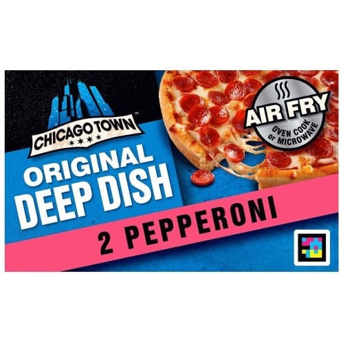 Chicago Town Fully Loaded Deep Dish Pepperoni Pizzas (2 x 155g)