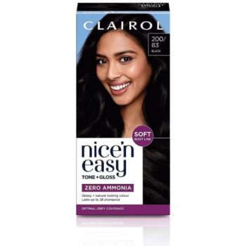 Clairol Nice'N Easy Tone+Gloss Semi Permanent Hair Dye 200 83 Black