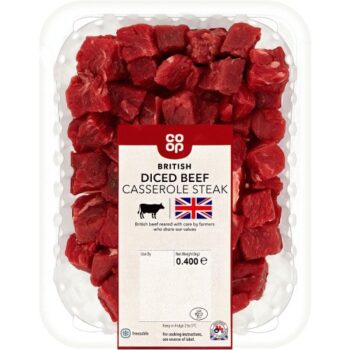 Co-op British Diced Beef Casserole Steak (400g)
