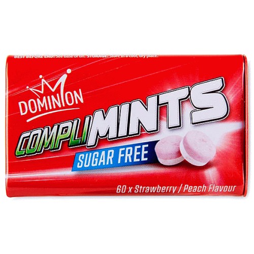 Complimints Sugar Free Strawberry & Peach Flavour