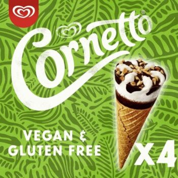 Cornetto Vegan Gluten Free Classic Ice Cream Cones (4 x 90ml)