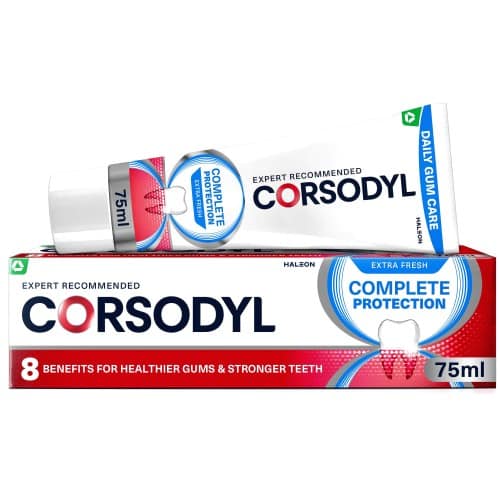 Corsodyl Complete Protection Gum Care Toothpaste for Healthy Gums Extra Fresh (75ml)