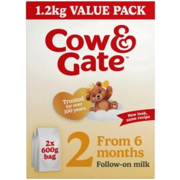 Cow & Gate 2 Follow On Baby Milk Formula Powder 6-12 Months (2 x 600g)