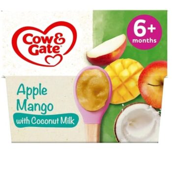 Cow & Gate Apple Mango with Coconut Milk Baby Food Pot 6 Months (4 x 95g)