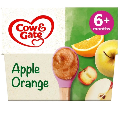 Cow & Gate Apple Orange & Acerola Baby Food Fruit Pot 6 Months (4 x 100g)