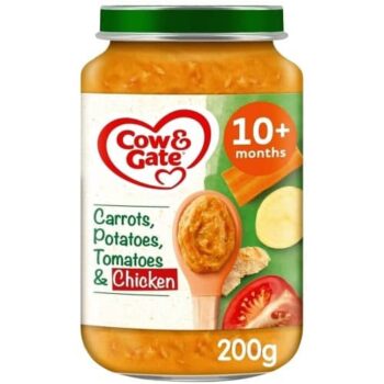 Cow & Gate Carrot Chicken Tomato & Potato Baby Food Meal Jar 10+ Months (200g)