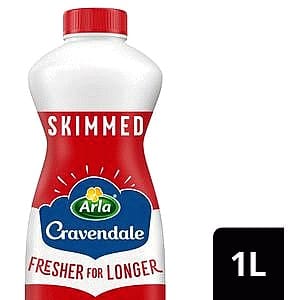 Cravendale Filtered Fresh Skimmed Milk Fresher for Longer (1 Litre)