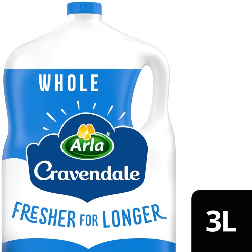 Cravendale Filtered Fresh Whole Milk Fresher for Longer (3 Litre)