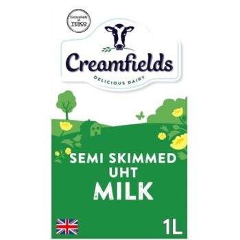 Creamfields Semi Skimmed UHT Milk (1 Litre)