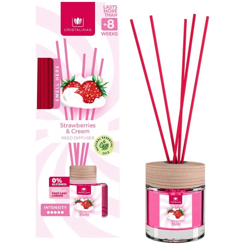 Cristalinas Reed Diffuser Strawberries & Cream (35ml)