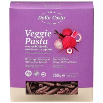 Dalla Costa Veggie pasta with beetroot black carrot and onion (250g)