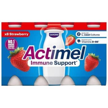 Danone Actimel Strawberry Cultured Yogurt Drink (8 x 100g)