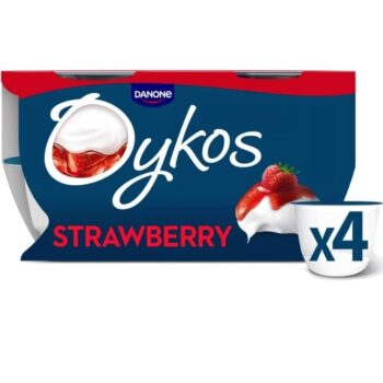 Danone Oykos Luxury Greek Style Strawberry Yogurt (4 x 110g)