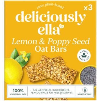 Deliciously Ella Lemon & Poppy Seed Oat Bar Multipack (3 x 50g)