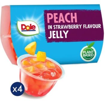 Dole Peach in Strawberry Jelly Fruit Snacks (4 x 123g)