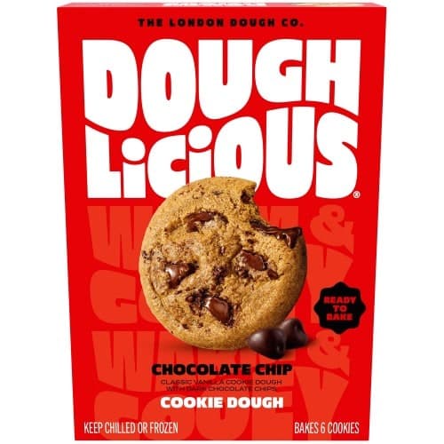 DOUGHLICIOUS Gourmet Chocolate Chip Cookie Dough (6 x 34g)