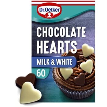 Dr. Oetker 60 White & Milk Chocolate Hearts (40g)