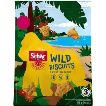 Dr Schar Gluten Free Wild Biscuits 3+ Years (5 x 115g)