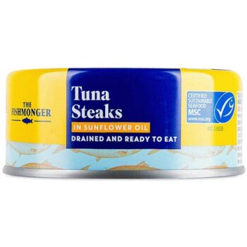 Drained & Ready to Eat Tuna Steaks in Sunflower Oil